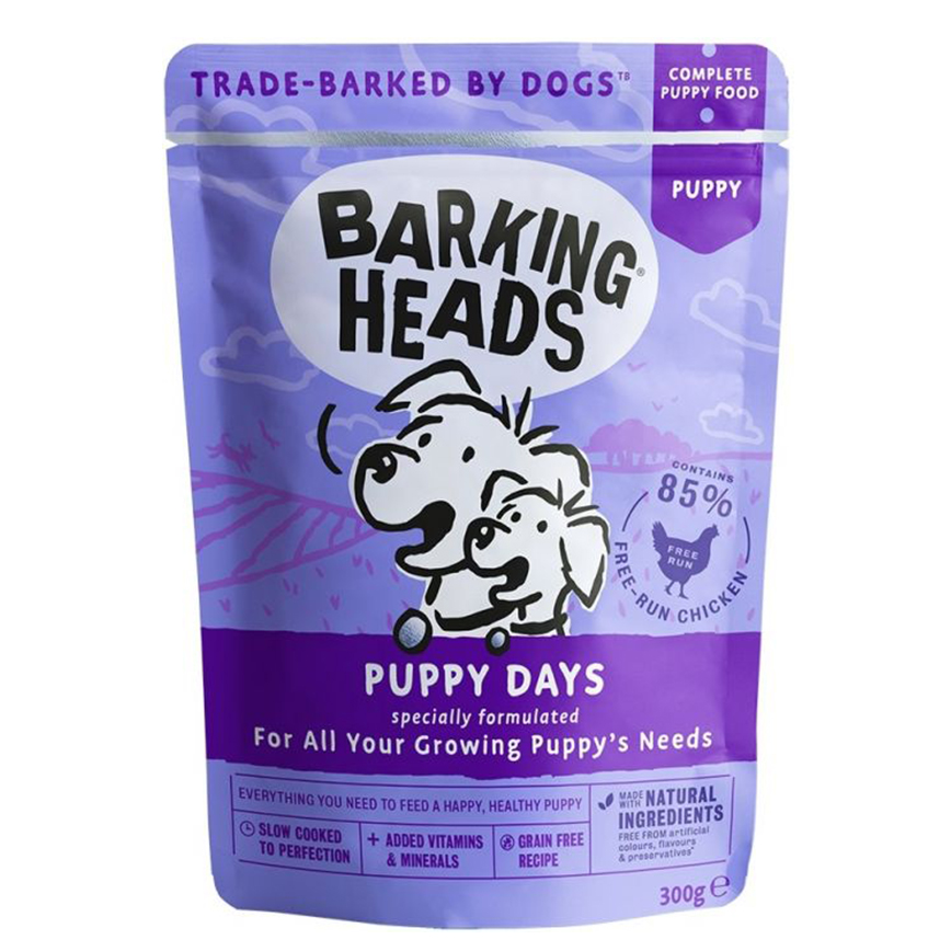 Barking Heads 狗濕糧 無穀物食用濕包 幼犬配方 雞肉 300g (BHWP) (紫色) (新舊包裝隨機)