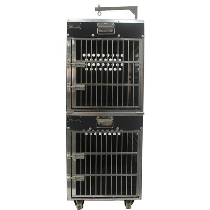 Solidpet蘇力 寵物籠 貓籠狗籠 ABS板固定飛機籠組合 有輪款 三號 (STAC-107-BK)