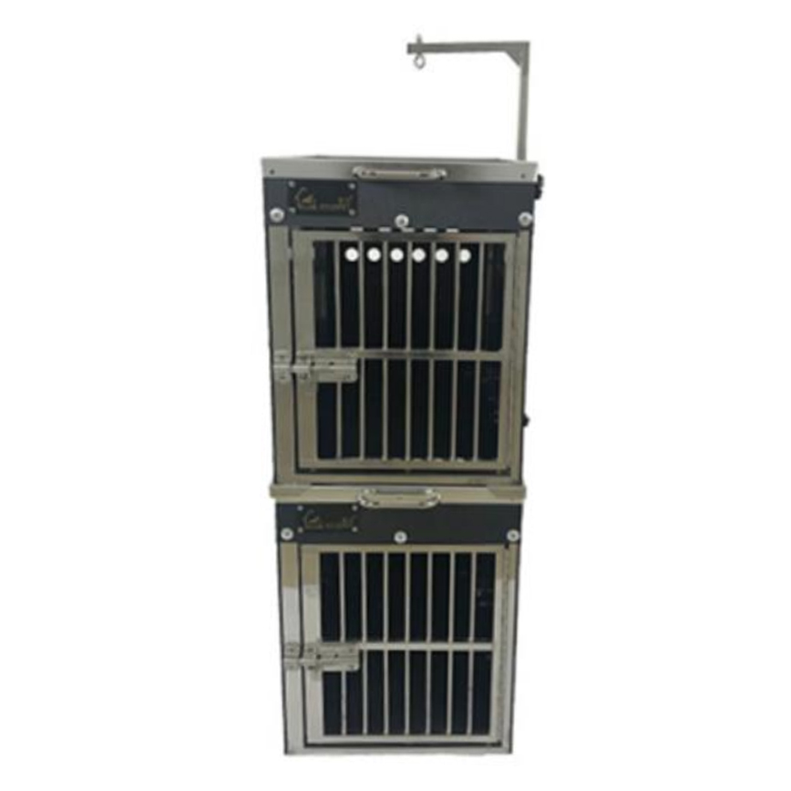 Solidpet蘇力 寵物籠 貓籠狗籠 ABS板固定飛機籠組合 無輪款 一號 (STAC-108-BK)