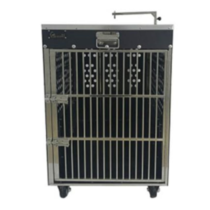 Solidpet蘇力 寵物籠 貓籠狗籠 ABS板固定飛機籠 有輪款 三號 (STAC-111-BK)