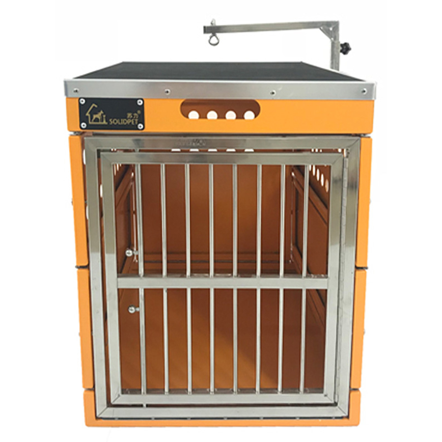 Solidpet蘇力 寵物籠 貓籠狗籠 鋁折疊飛機籠 無輪款 一號 橙色 (ALAC-210-OR) 圖 1