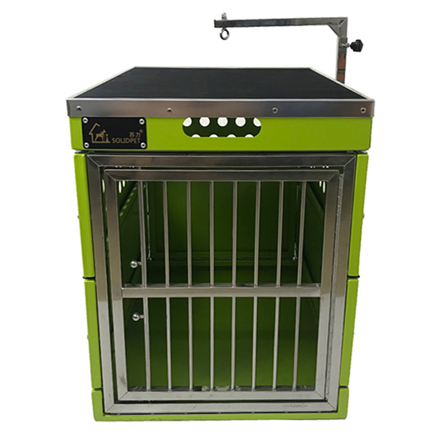 Solidpet蘇力 寵物籠 貓籠狗籠 鋁折疊飛機籠 無輪款 一號 綠色 (ALAC-210-GN) 圖 1