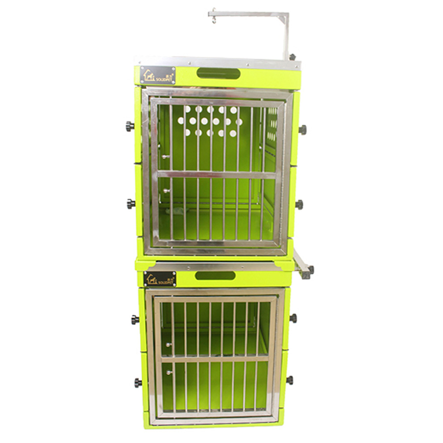 Solidpet蘇力 寵物籠 貓籠狗籠 鋁折疊飛機籠組合 無輪款 三號 綠色 (ALAC-217-GN) 圖 1