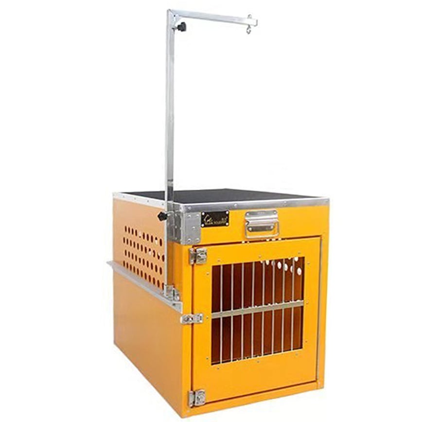 Solidpet蘇力 寵物籠 貓籠狗籠 鋁板固定飛機籠 無輪新款 四號 橙色 (ALAC-256-OR)
