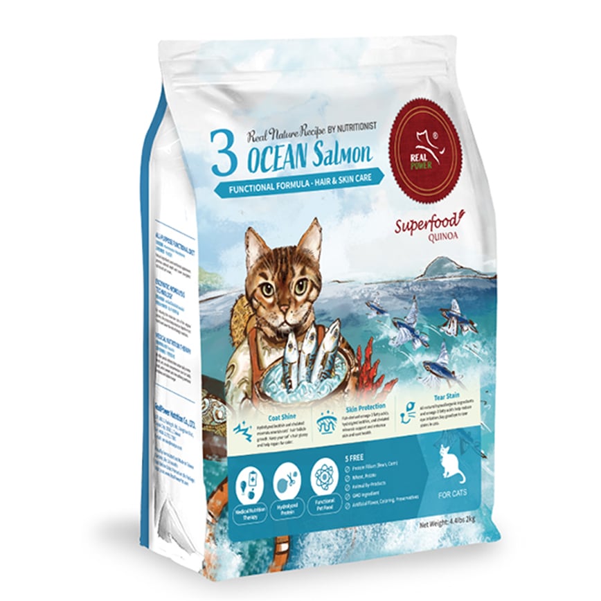 Real Power瑞威 貓糧 天然平衡貓糧 全齡配方 海洋魚貝 2kg (NO.3)