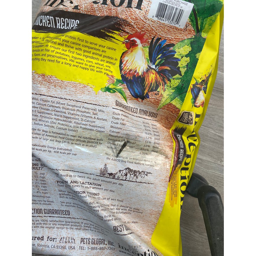 Inception優純 天然狗糧 雞肉配方 27lb (IND-CH3) (瑕疵品) 圖 2