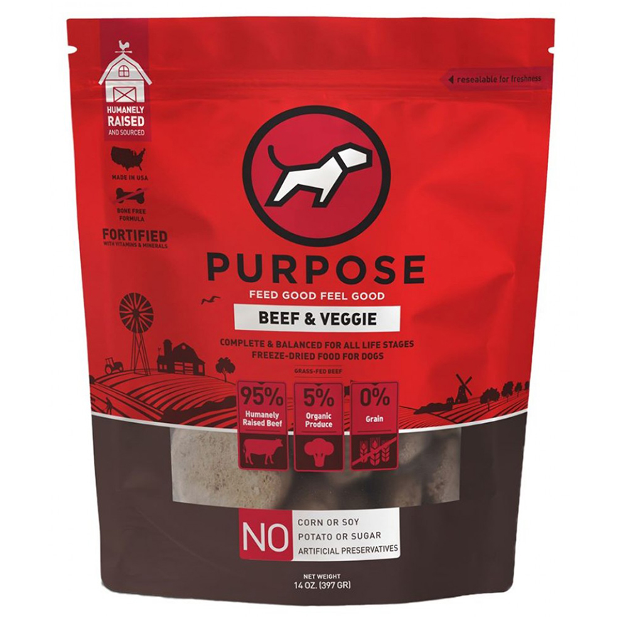PURPOSE 狗糧 凍乾脫水生肉 單一蛋白 牛肉 14oz (000304)