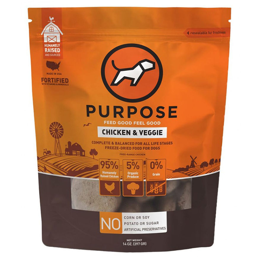 PURPOSE 狗糧 凍乾脫水生肉 單一蛋白 雞肉 14oz (000311)