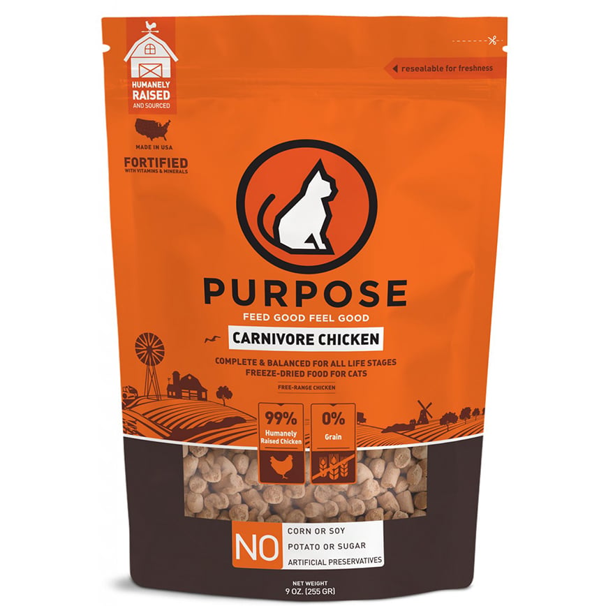 PURPOSE 貓糧 凍乾脫水生肉肉粒 單一蛋白 雞肉 9oz (000366)