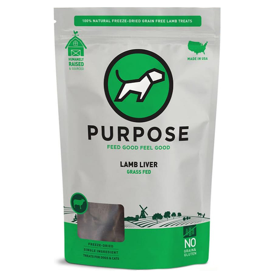 PURPOSE 凍乾脫水生肉 貓犬小食 單一蛋白 小羊肝 3oz (000373)