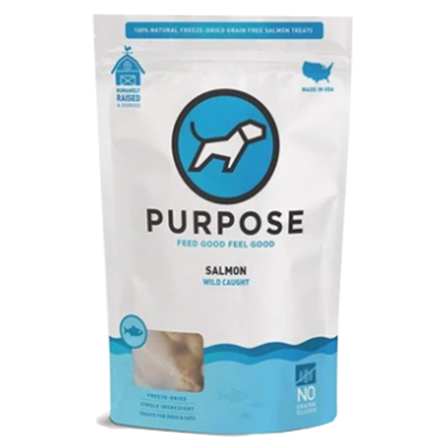PURPOSE 凍乾脫水生肉 貓犬小食 單一蛋白 野生三文魚丁 3oz (000380)