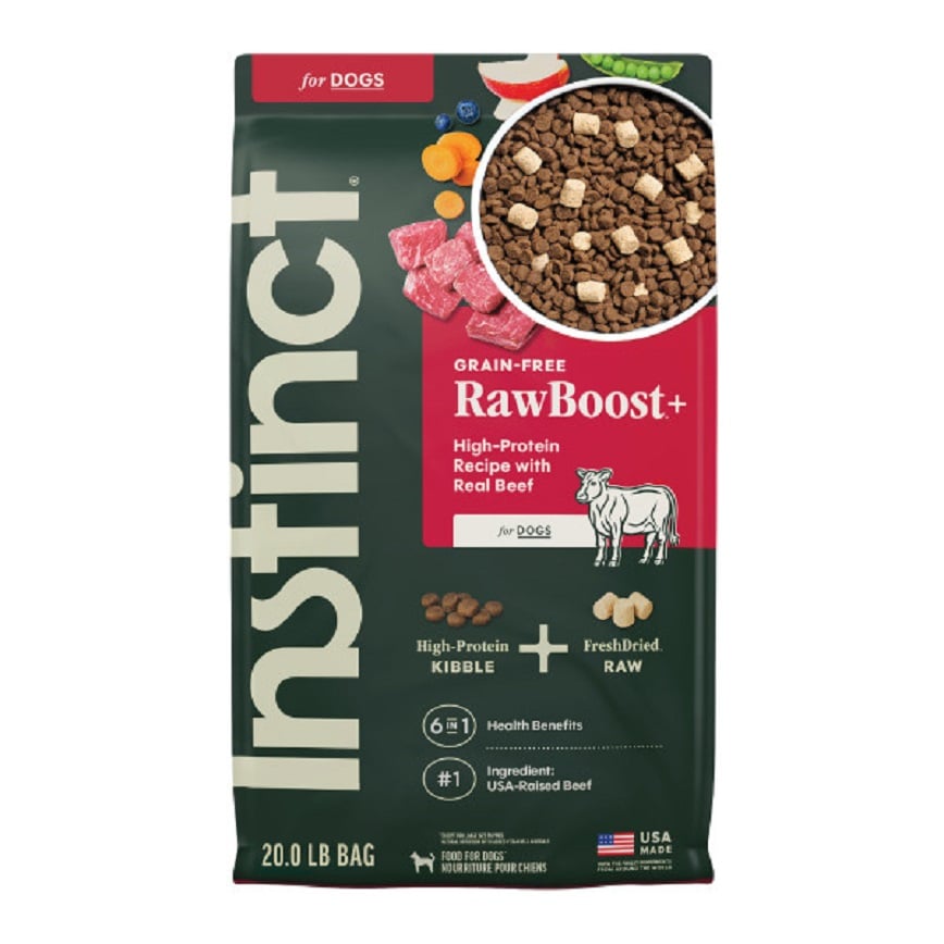 Instinct 狗糧 無穀物生肉系列 牛肉 20lb (658207) (新舊包裝隨機發貨)