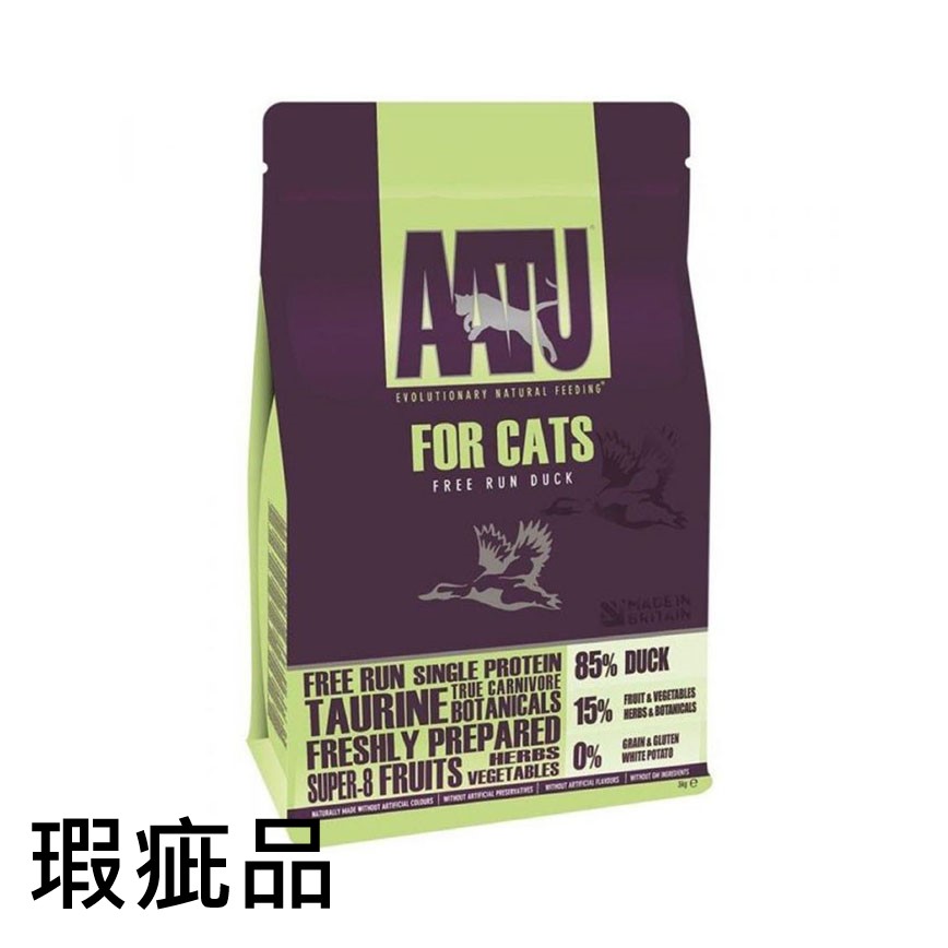 AATU 貓糧 80/20/0 自然放養鴨肉防敏天然糧 3kg (ATDC3) (瑕疵品) 圖 1