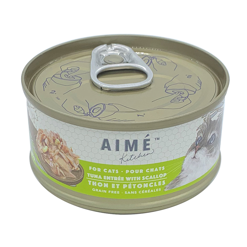 AIME 貓鮮吞拿魚扇貝罐 85g
