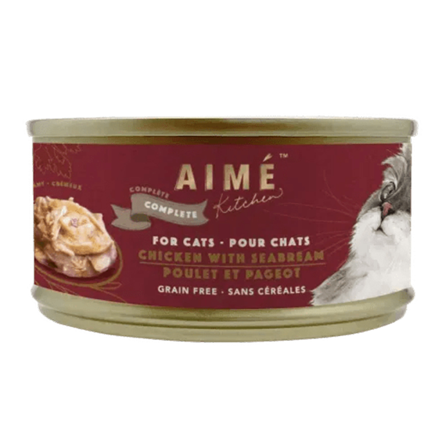 AIME Kitchen 貓罐頭 無穀物均衡貓罐 殿堂主食系列 汁煮滑雞配鯛魚肉 75g (TBA75) 圖 1