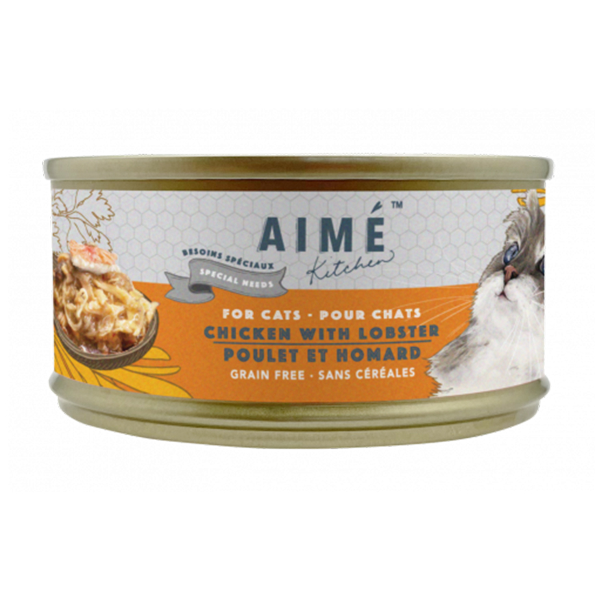 AIME Kitchen 貓罐頭 無穀物獨特營養貓罐 殿堂主食系列 招牌嫩雞伴龍蝦肉配方 85g (TEA85-S)