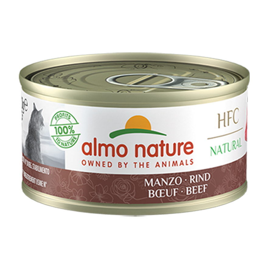 Almo Nature HFC 貓罐頭 天然系列 牛肉 70g (6200)