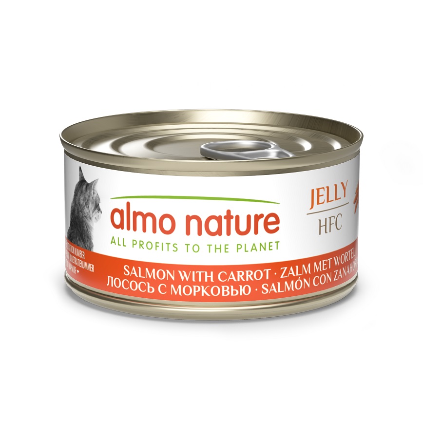 Almo Nature Jelly HFC 貓罐頭 天然系列 三文魚+紅蘿蔔 70g (9032)