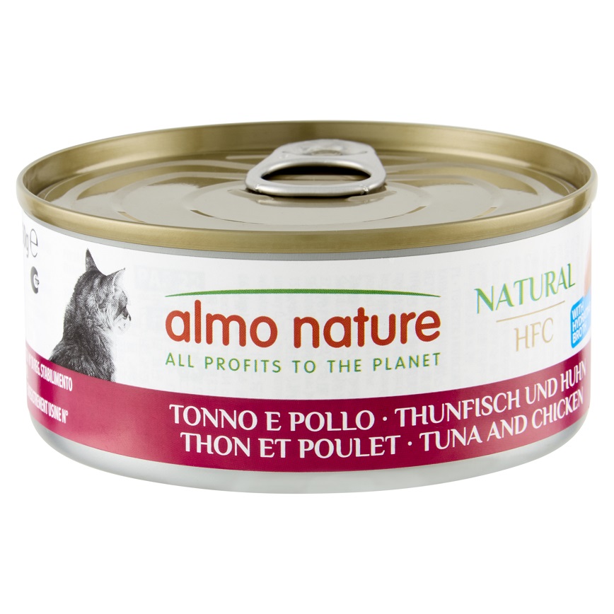 Almo Nature HFC 貓罐頭 天然系列 吞拿魚+雞肉 150g (5129)