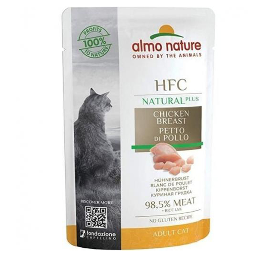 Almo Nature HFC Natural PLUS 貓濕糧 雞胸 55g (4700)
