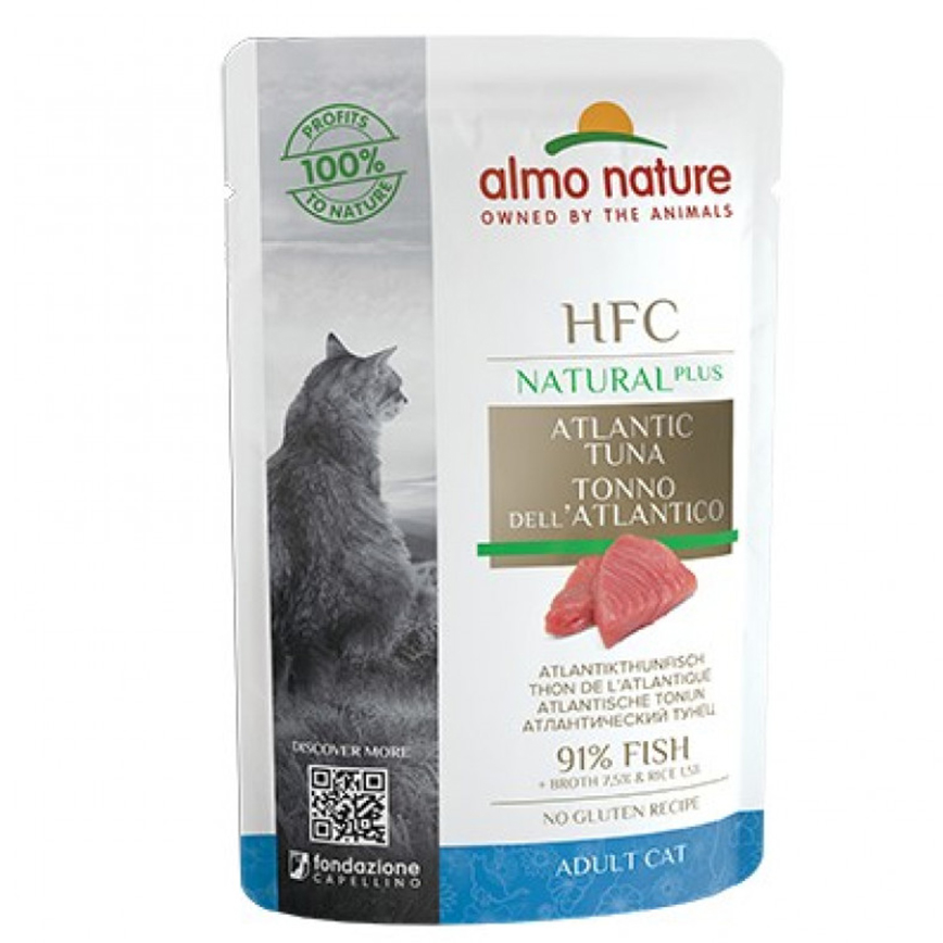 Almo Nature HFC Natural PLUS 貓濕糧 大西洋吞拿魚 55g (4701)