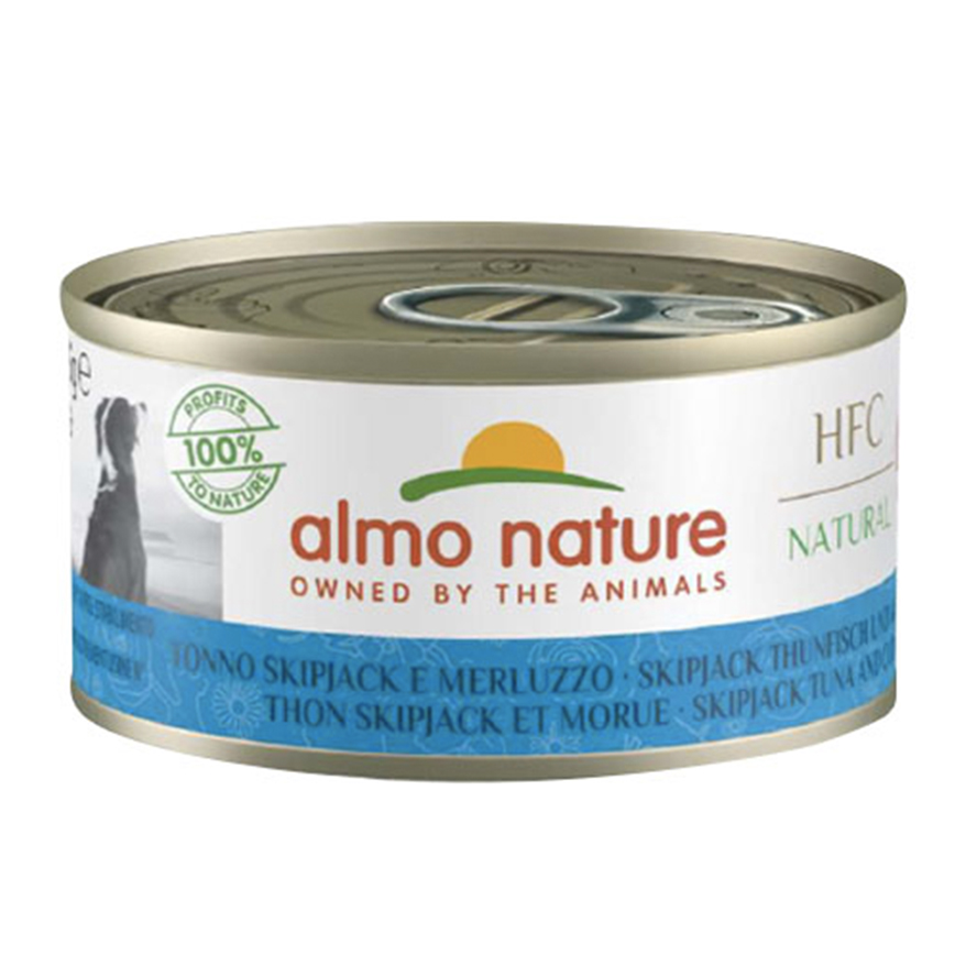 Almo Nature 狗罐頭 HFC Natural 正鰹吞拿魚+鱈魚 95g (5503) 圖 1