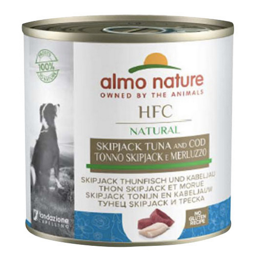 Almo Nature 狗罐頭 HFC Natural 正鰹吞拿魚+鱈魚 290g (5523)