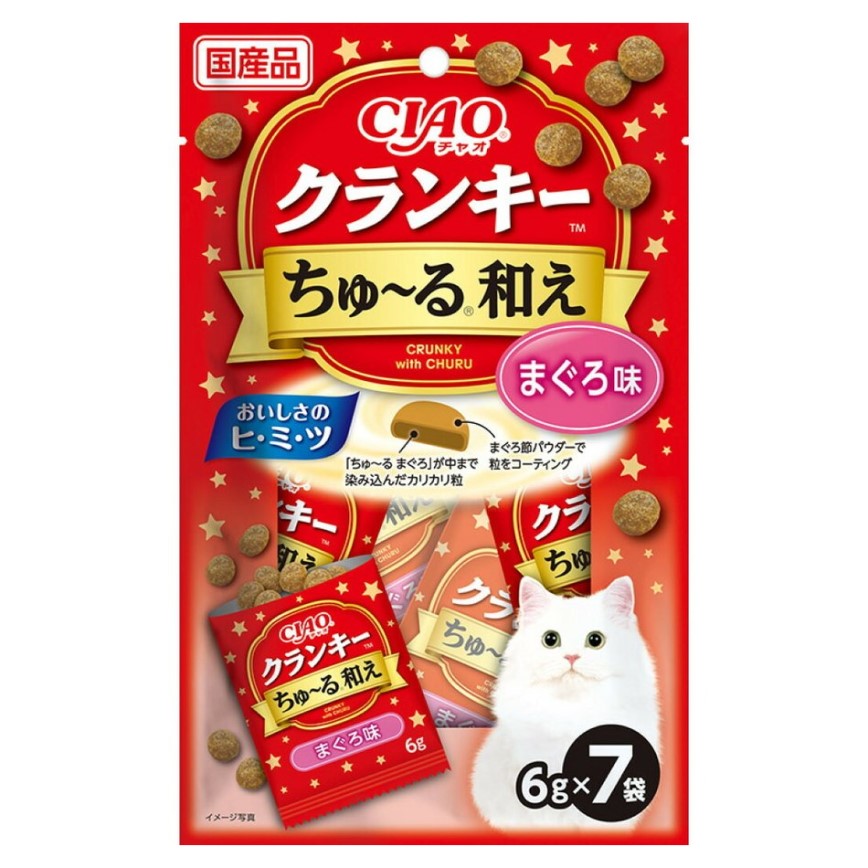 CIAO 貓零食 日本夾心貓餅 吞拿魚 6g 7袋入 (P-341) 圖 1