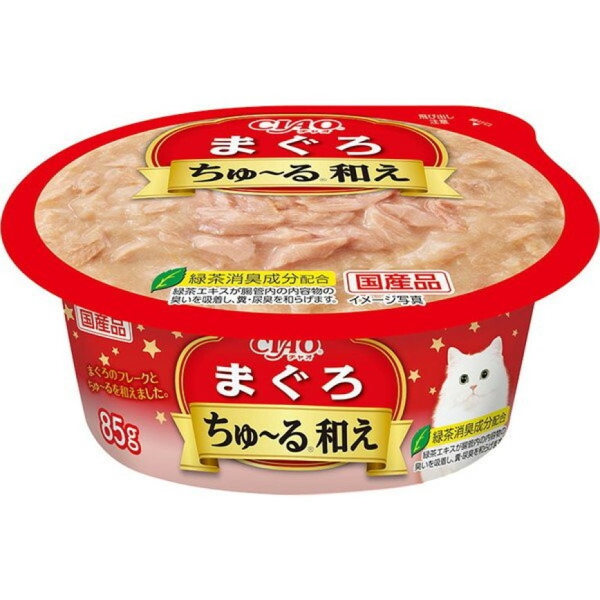 CIAO 貓濕糧 日本貓濕糧杯 ちゅ〜る和え 金槍魚 85g (NC-91) (tbs) 圖 1