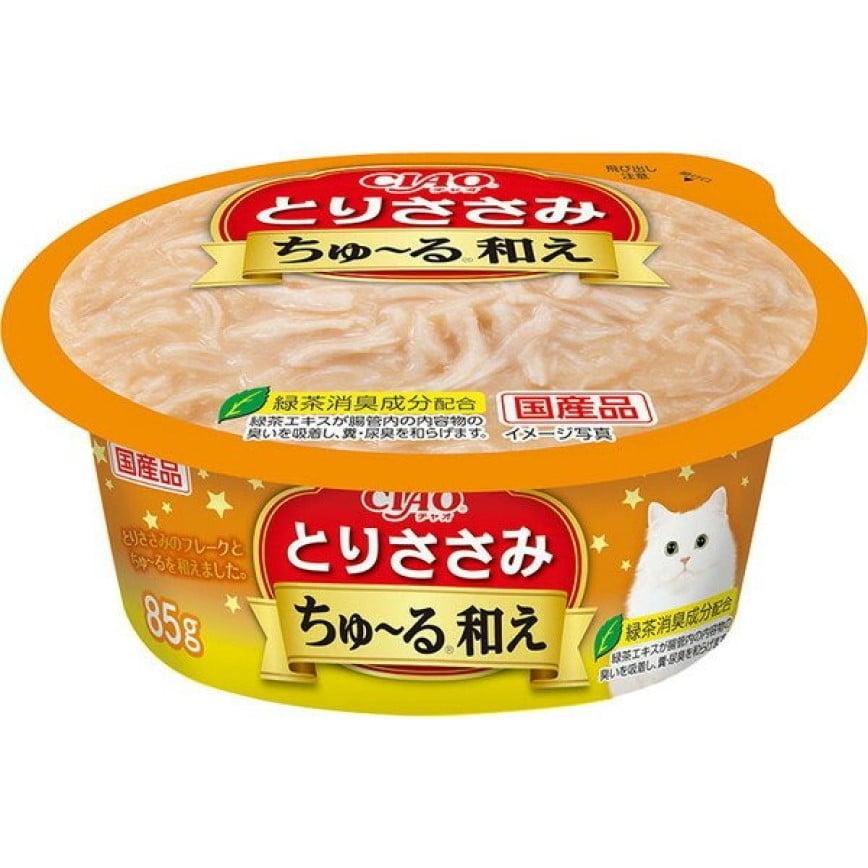 CIAO 貓濕糧 日本貓濕糧杯 ちゅ〜る和え 雞肉 85g (NC-93) 圖 1