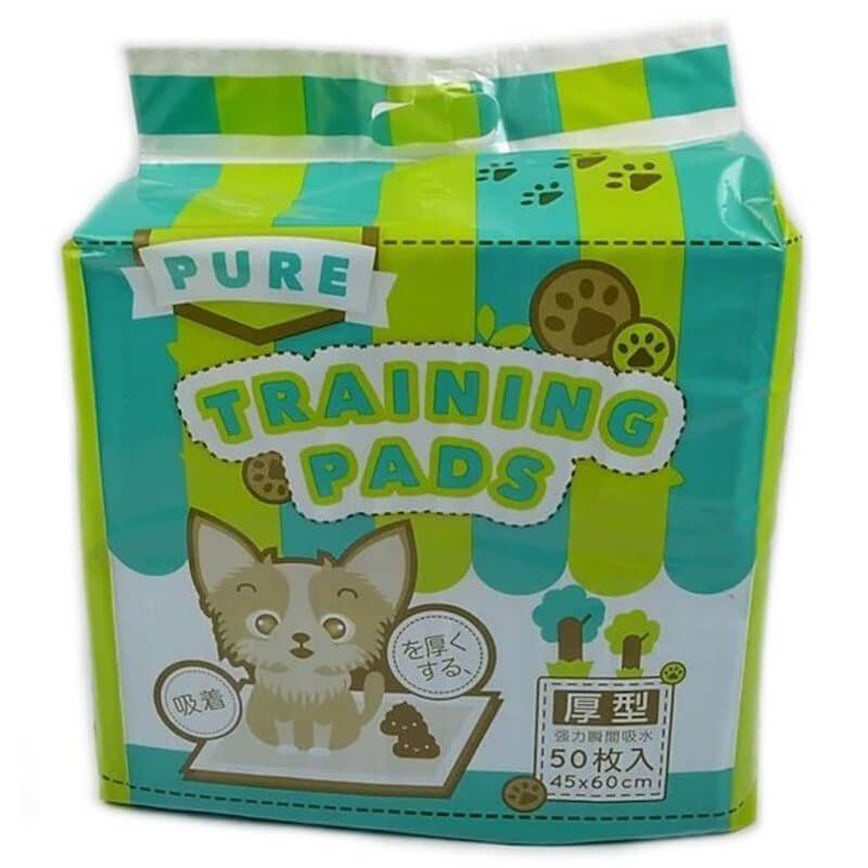 PURE Training Pads 寵物尿墊 狗尿墊 狗尿片 原味 [45x60 M碼 50枚] (P00010)