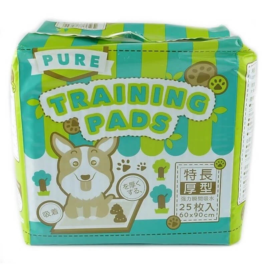PURE Training Pads 寵物尿墊 狗尿墊 狗尿片 原味 [60x90 L碼 25枚] (P00011)