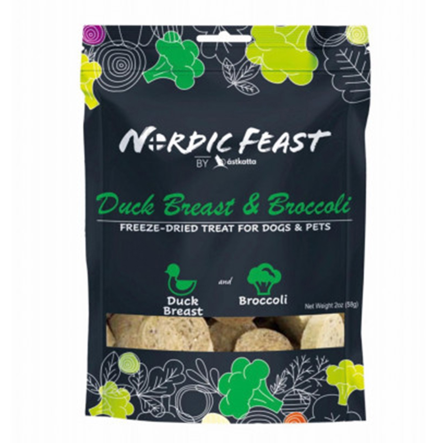 Nordic Feast 凍乾貓狗小食 鴨胸+西蘭花 58g (P00087)