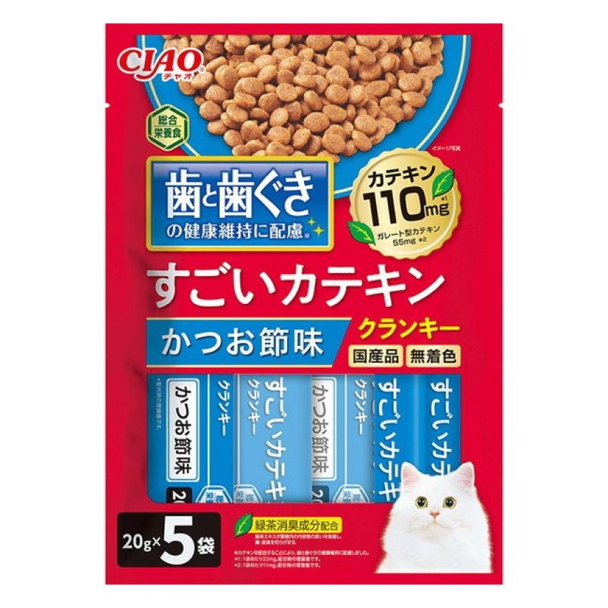 CIAO 貓糧 日本維護牙齒健康 鰹魚味 20g 5袋入 (P-352) (TBS) 圖 1