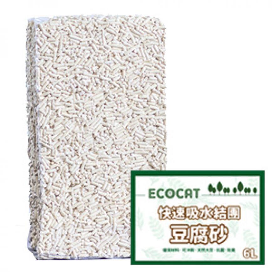 ECOCAT快速吸水結團 豆腐貓砂 6L 圖 1