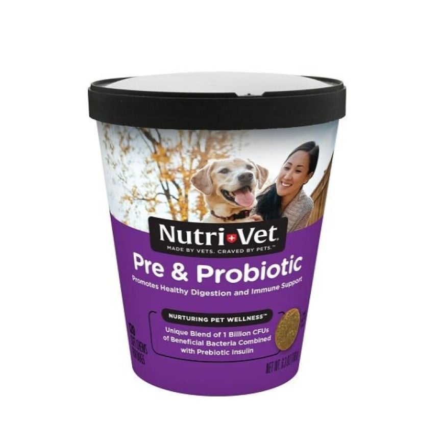 Nutrivet 犬用益生菌+益生原軟肉粒 120粒 (NV66022)