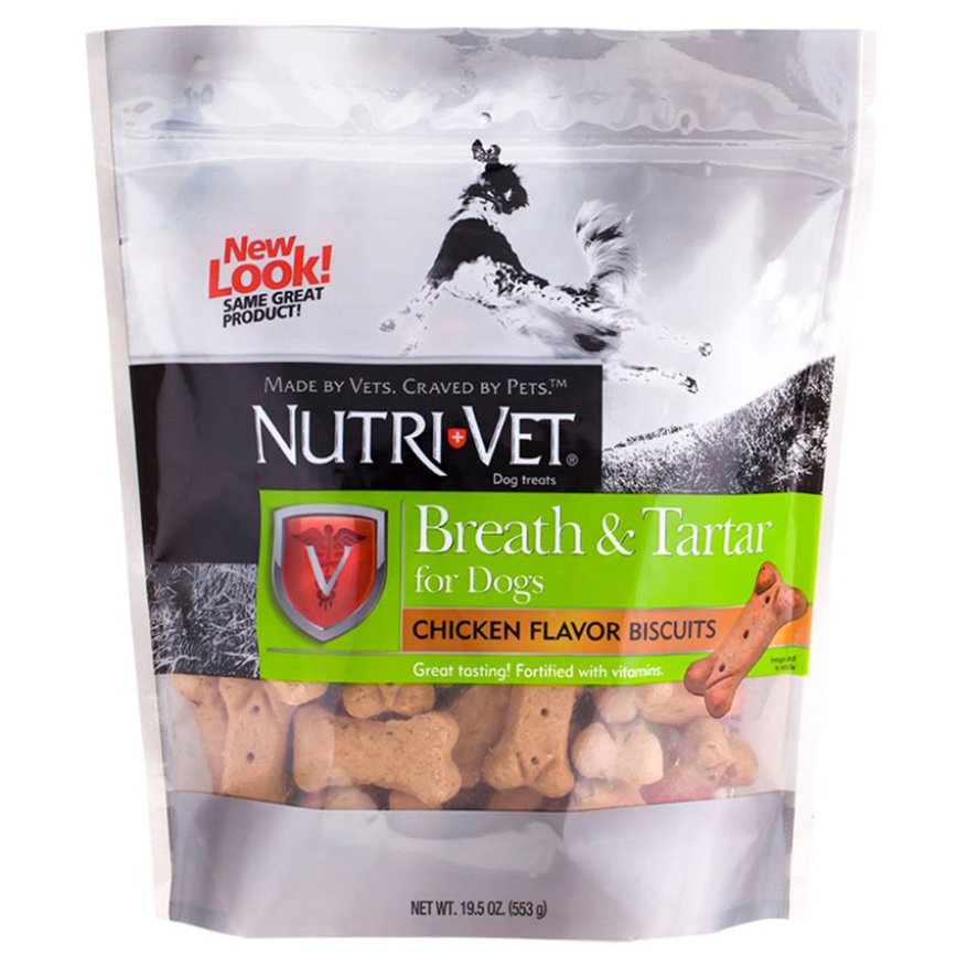 Nutrivet 犬用防牙石清新口氣雞肉餅 19.5oz (NV01925)