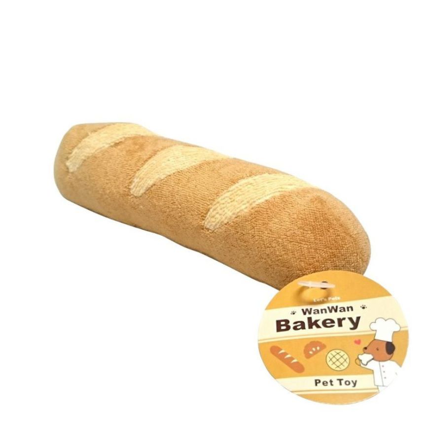 日本WanWan Bakery Nolcorp 狗狗玩具 法國長棍麵包 一個入 圖 2