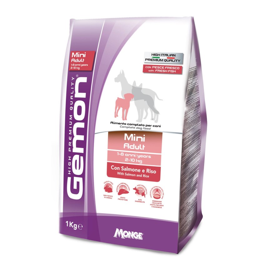 Gemon 狗糧 小型成犬配方 鮮三文魚米飯 3kg 圖 1