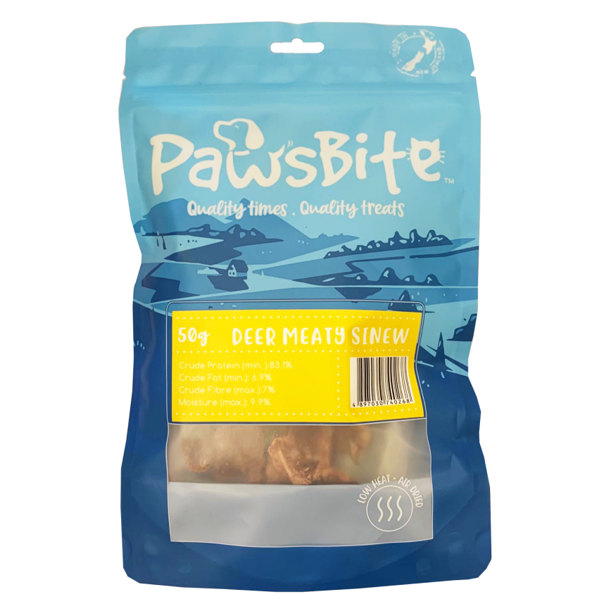 PawsBite 貓狗零食 鹿肉筋 50g