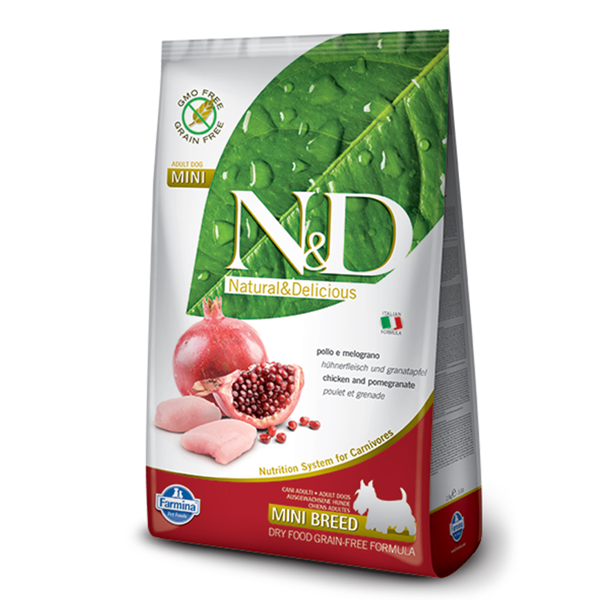 Farmina N&D 狗糧 無穀物狗糧 成犬細粒糧配方 石榴+雞 2.5kg (NDDCS025)