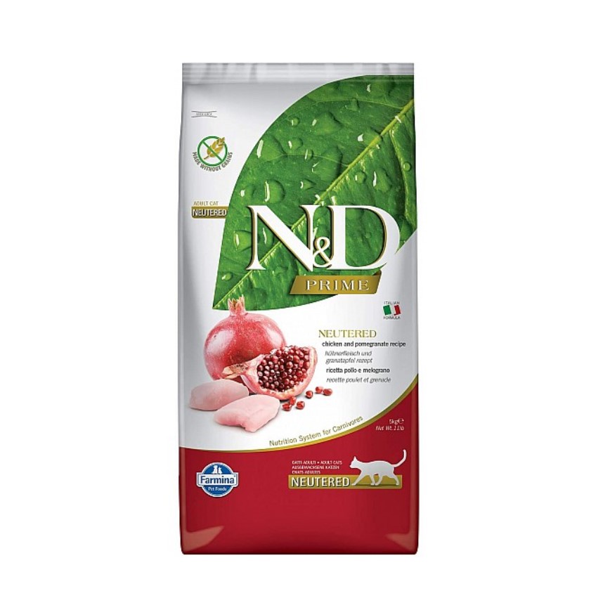 Farmina N&D 貓糧 無穀物貓糧 絕育貓配方 石榴+雞 1.5kg (NDCCN015)