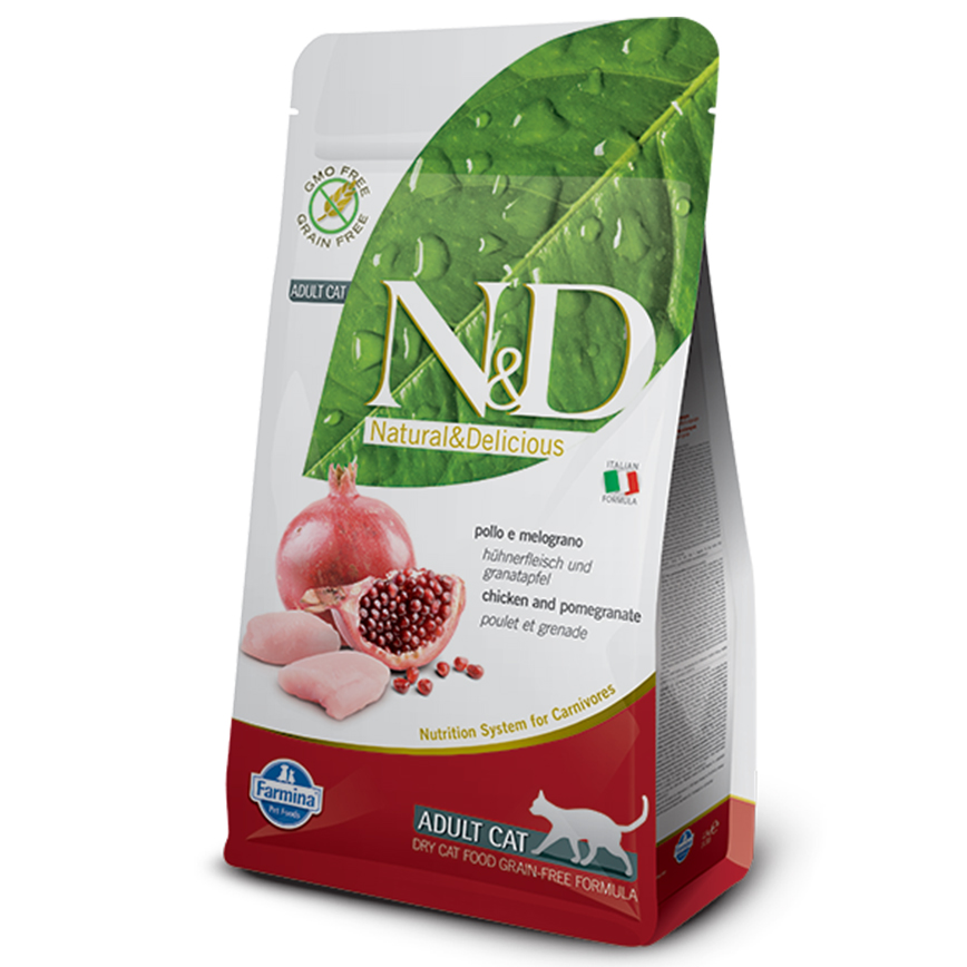 Farmina N&D 貓糧 無穀物貓糧 成貓配方 石榴+雞 1.5kg (NDCCA015)