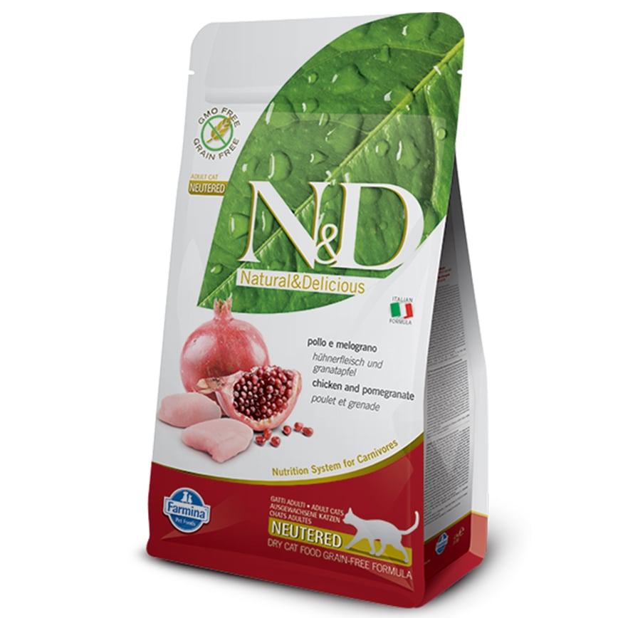 Farmina N&D 貓糧 無穀物貓糧 絕育貓配方 石榴+雞 5kg (NDCCN050)