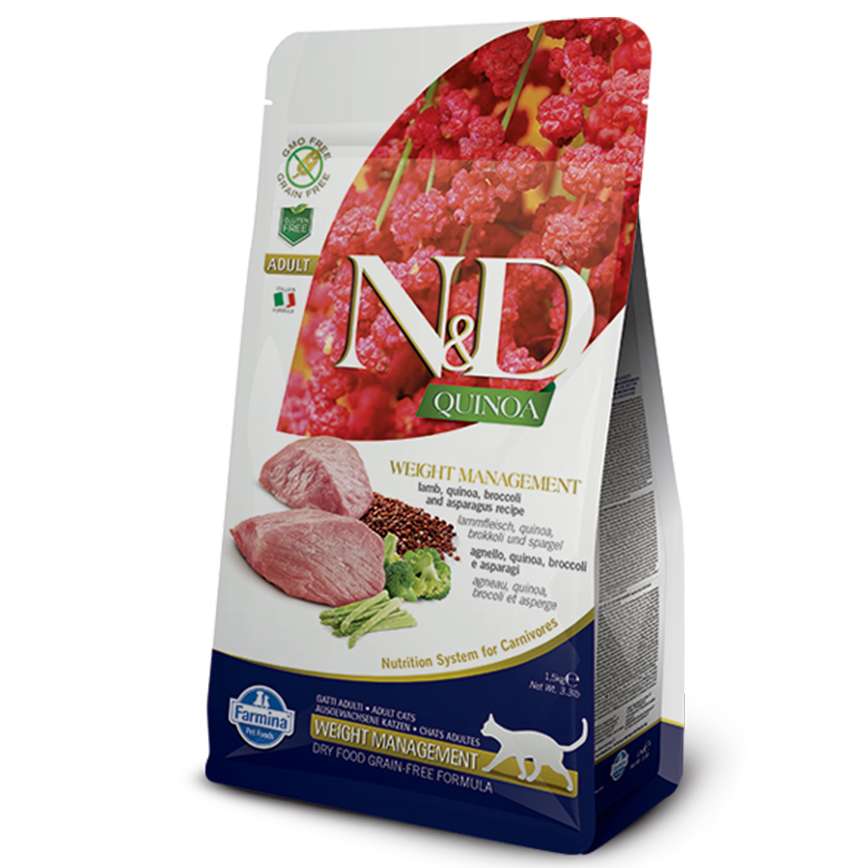 Farmina N&D 貓糧 藜麥功能天然貓糧 體重控制配方 羊肉 1.5kg (NDQCWM015)