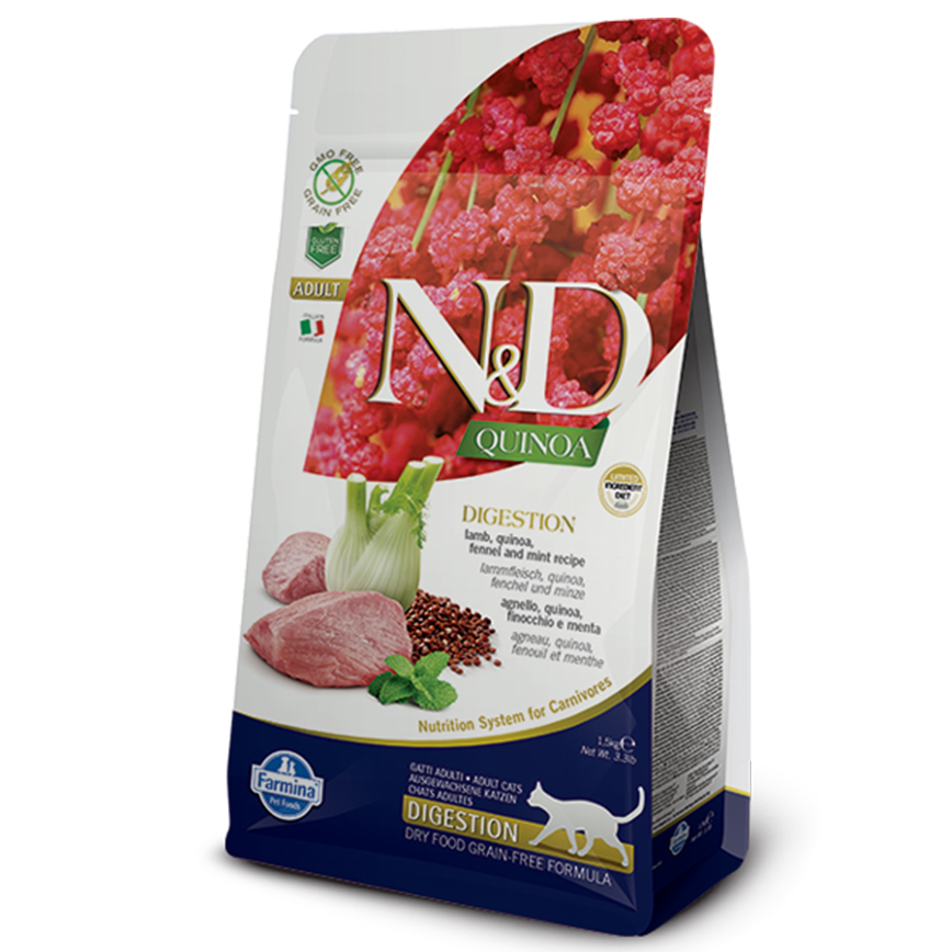 Farmina N&D 貓糧 藜麥功能天然貓糧 腸胃護理配方 羊肉 1.5kg (NDQCL015)