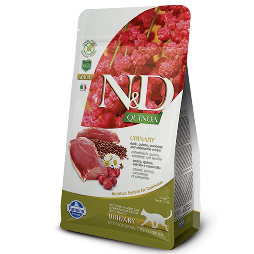 Farmina N&D 貓糧 藜麥功能天然貓糧 泌尿護理配方 鴨肉 1.5kg (NDQC004)
