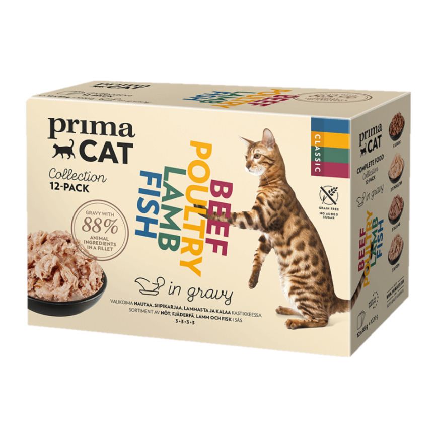 PRIMACAT 貓濕糧 無穀物混味雜錦盒(肉汁系列) 85g*12 (WCIMFW11674ZZ)