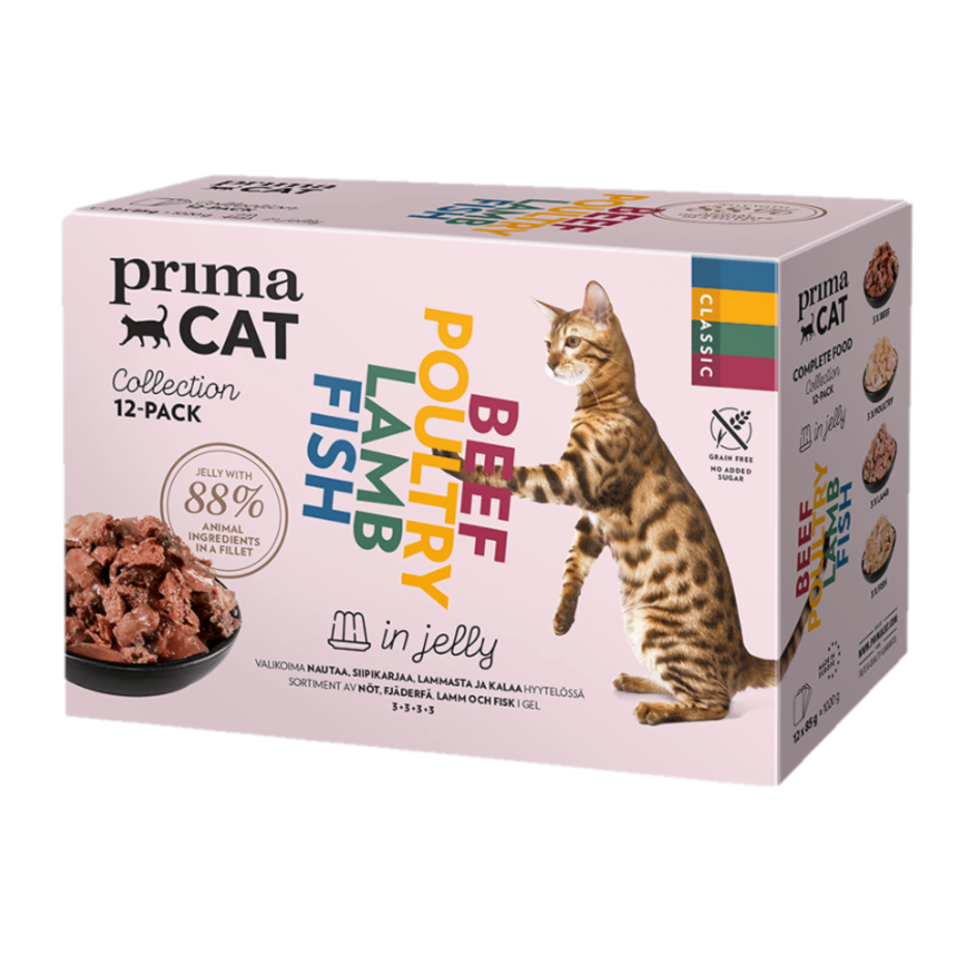 PRIMACAT 貓濕糧 無穀物混味雜錦盒(果凍系列) 85g*12 (WCIMFW11675ZZ) 圖 1