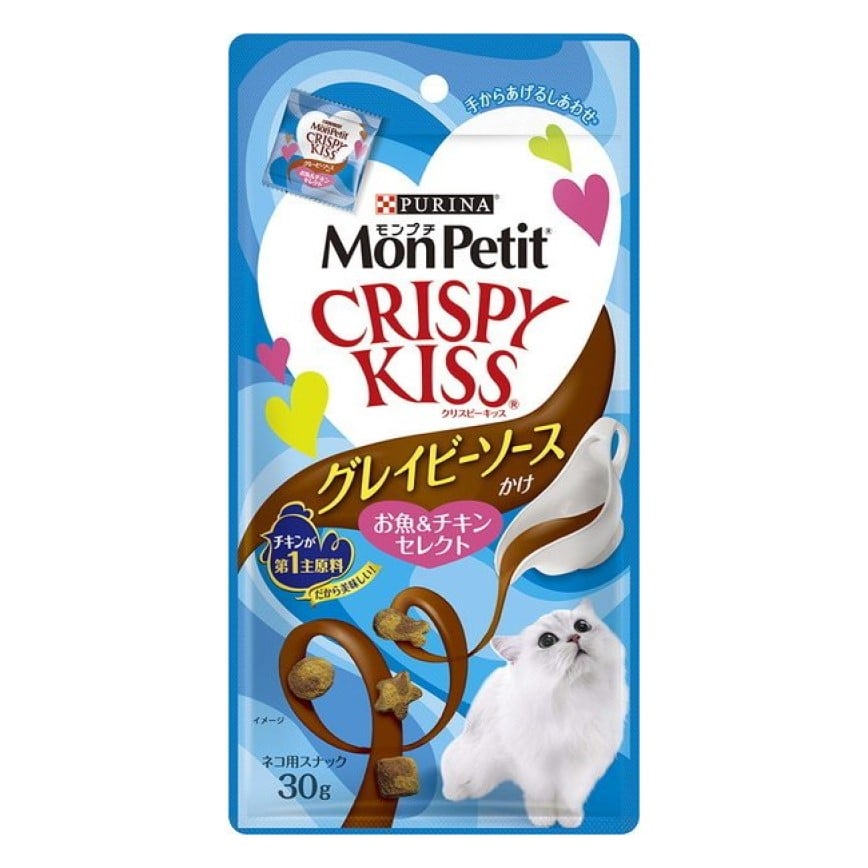 MonPetit Crispy Kiss 肉汁貓脆餅 魚+雞肉味 30g